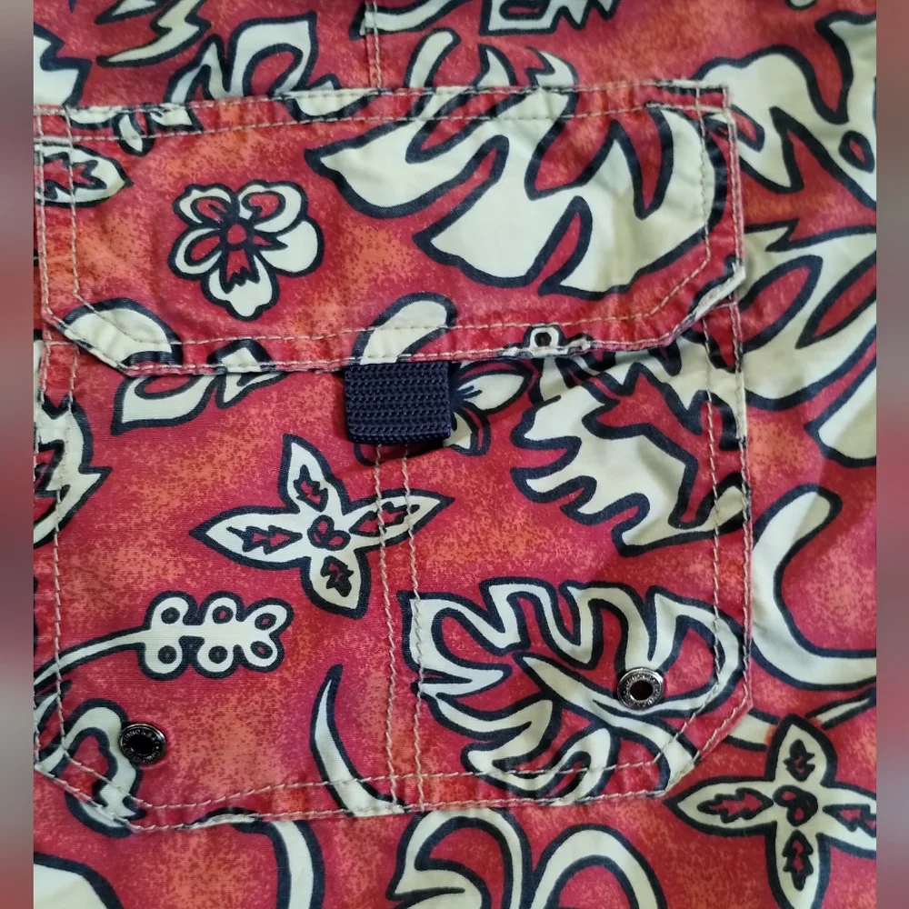 +UnionBay Men 36 Red Floral Swimsuit Swim Trunks Board Short - Picture 8 of 15
